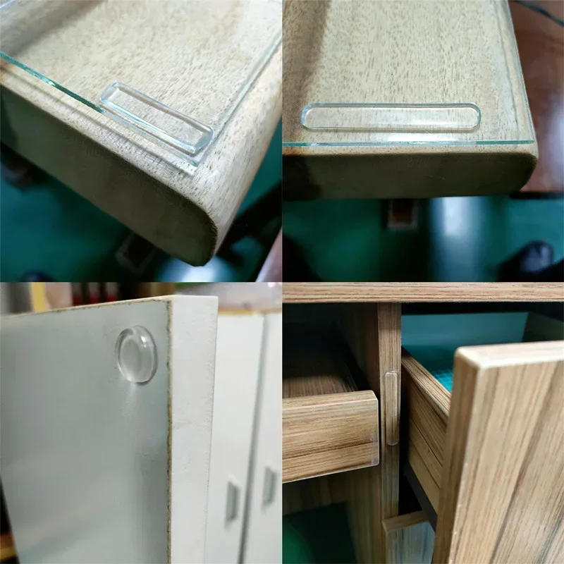 Description Picture 5 of item1 Sheet Self Adhesive Buffer Pads Silicone Door Stopper Cabinet Bumpers Wall Protector Furniture Refrigerator Anti-crash Pad