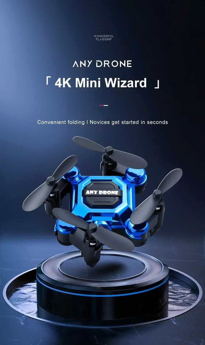 Description Picture 2 of item802 Mini Drone 4K 1080P HD Camera WiFi Fpv Air Pressure Altitude Hold Professional Foldable Quadcopter RC Drone Kid Toys GIft