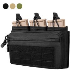 Tactical Pouch Triple Magazine Pouch 5.56mm 7.62mm Mag Pouch Molle Pouches Cartridge Holder Triple Open Top Mag Pouch Airsoft
