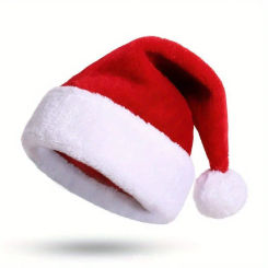 1pcs/Party Supplies Christmas Decorations Thickened Colorful Christmas Hats Adult Dress Up Short Plush Hats