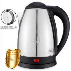 2L Stainless Steel Portable Electric Hot Water Kettle 220V 50HZ 1500W Hot Water Boiler Tea Kettle Office Electric Tea Maker