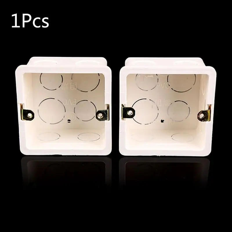 Description Picture 2 of item80x80 PVC Junction Box Wall Mount Cassette For h Socket Base Bottom Box Electrical Box Accessories