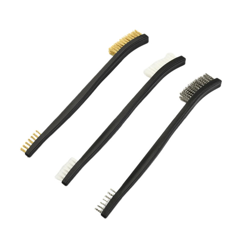 Description Picture 4 of item1pc Double Head Wire Brush Steel Brass Nylon Brushes For Cleaning Polishing Metal Corrosion Rust Remover Hand Tools