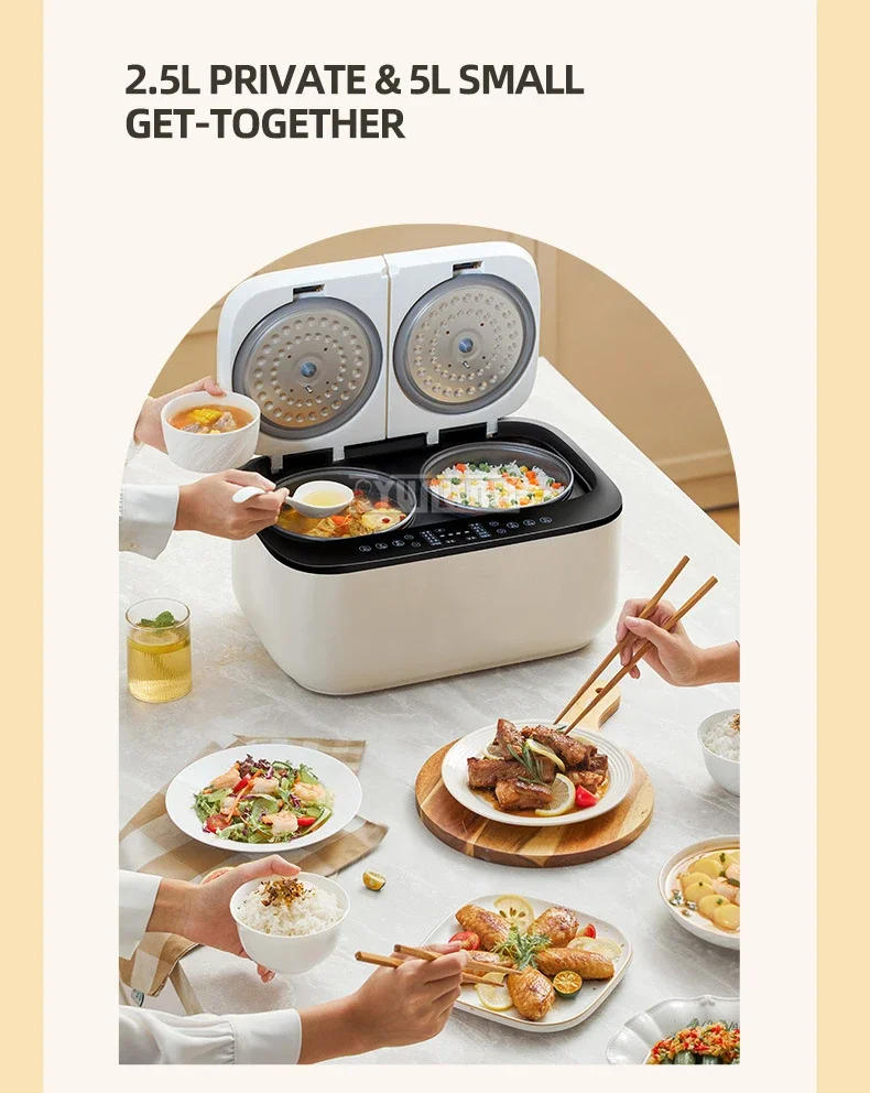 Description Picture 6 of itemElectric Rice Cooker Intelligent Cuiseur Multifonction Double Tank Smart Appliances For Kitchen Arrocera Mini