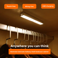 Luz inteligente humana portátil LED nocturna, carga por USB, inducción de emergencia, armario de cabecera, iluminación de interr