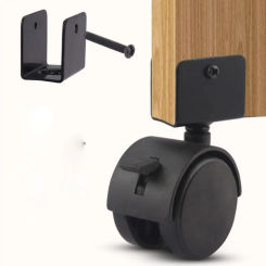 New with Brake Swivel Casters Plastic Replacement Wheel Caster Furniture Hardware 40mm Roller Wheels Office Chair Sofa