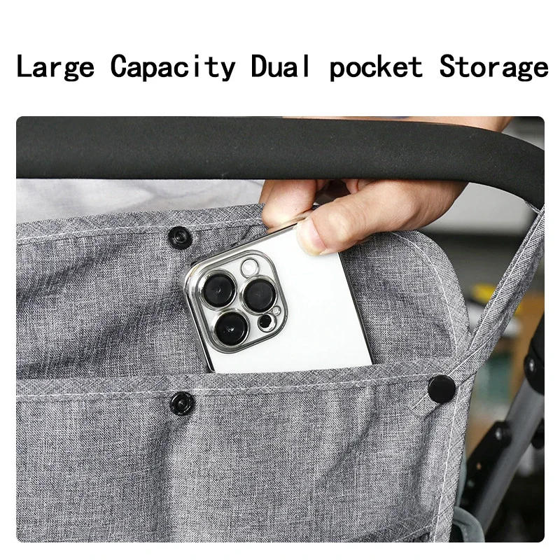 Description Picture 6 of itemMulti-Function Mesh Design Storage/Bag Baby Cart Hanging Bag Large-Capacity Double Pocket Storage Bags Baby Supplies Storage-Bag