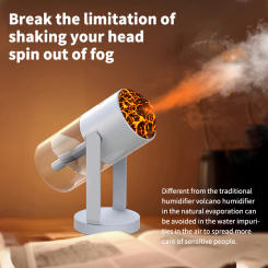 New Portable Home Desktop Humidifier Mini Air Purifier Simulation Of The Flame Seven Color Atmosphere Light Air Car Humidifier