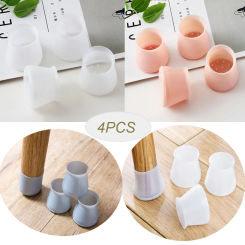 4Pcs/set Silicone Chair Leg Caps Furniture Feet Pads Table Covers Socks Floor Protectors Non-Slip Cups Durable Round Bottom Pad