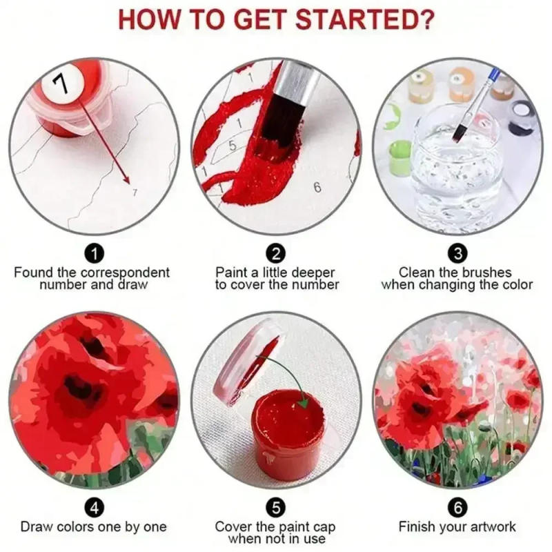 Description Picture 3 of item1pc Paint by Numbers Kit for Adults Beginner on Canvas, Painting Kits for Adults, DIY Hobbies for Women, Frameelss