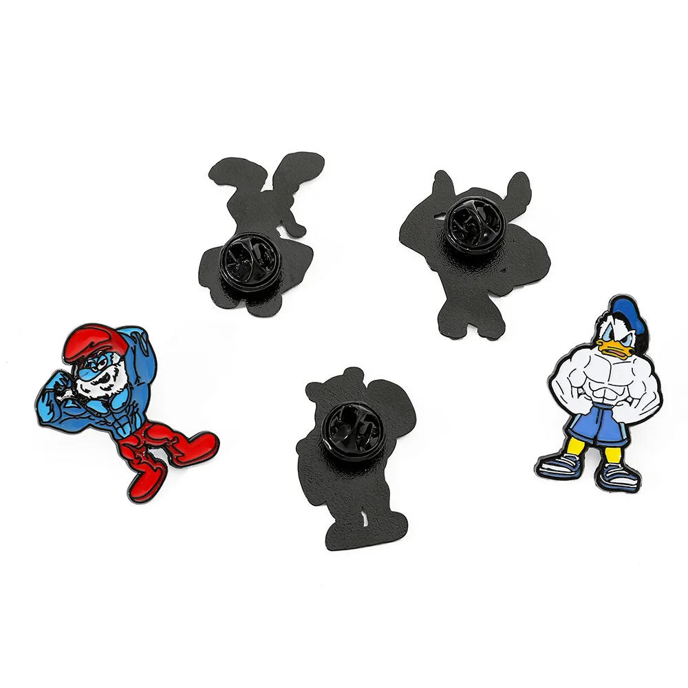 Description Picture 5 of itemSET Creative Muscle Lilo&Stitch Brooch Personalized Stitch Enamel Pin Backpack Clothing Jewelry Metal Badge Accessories Gift