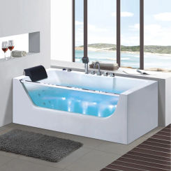 1700mm whirlpool Boubble Bathtub Acrylic Hydromassage Surfing SPA Colored LED Lamp Tub NS3026