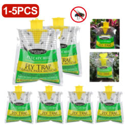 Hanging Flies Trap with Fly Bait Disposable Fly Trap Catcher Bag Non-Toxic Fly Wasp Insect Bug Killer for Outdoor Garden Farm