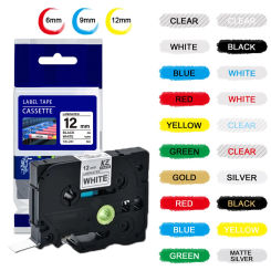 Multicolor 6/9/12/18mm Compatible TZe-211 TZ211 tze-315 tze111 tz-611 Labeling Laminated Tape FOR PT-H110 PT-210D Label Maker