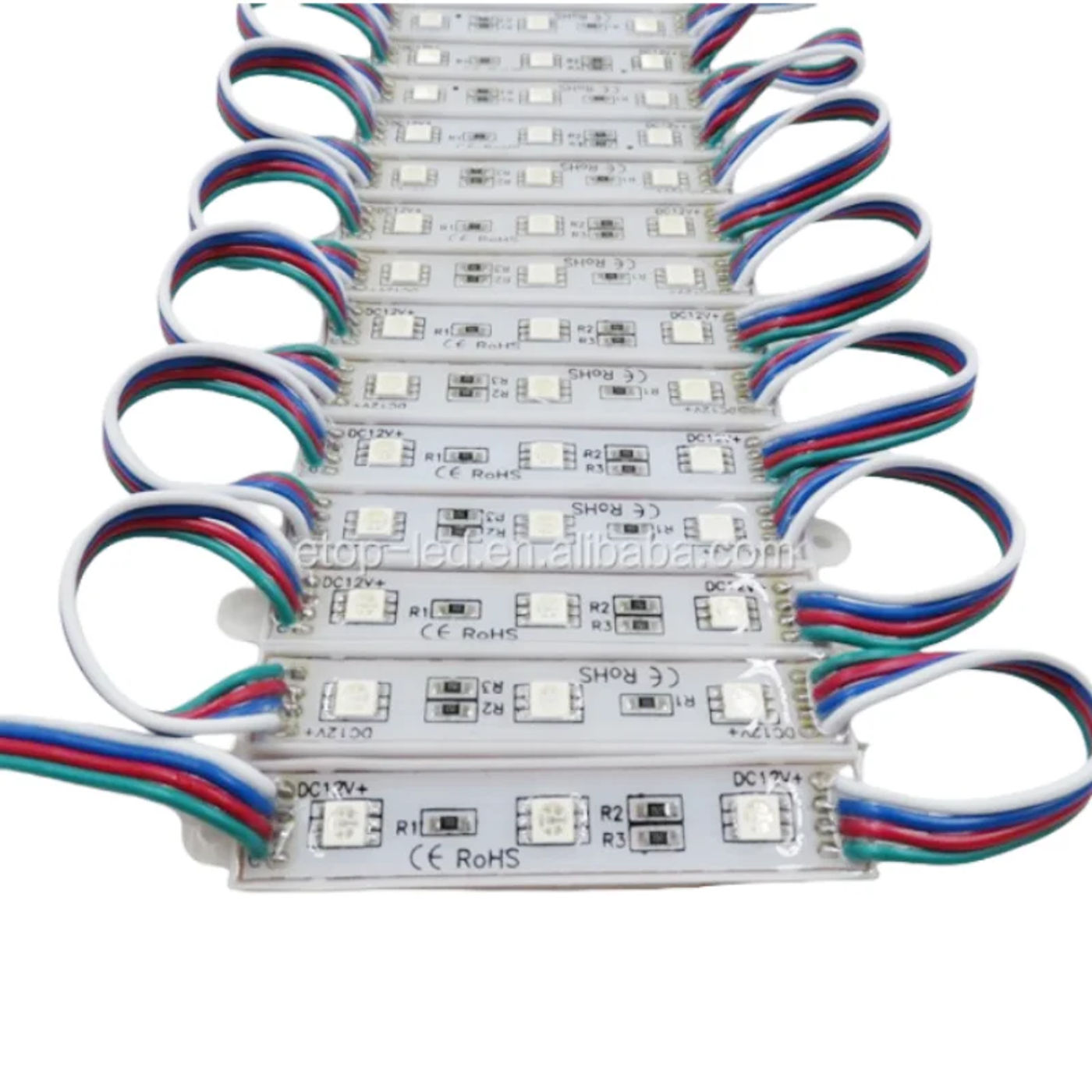 Description Picture 6 of item20pcs/lot 3LEDs 5050 RGB 12V high performance full color led pixel light modules is designed for decorative illuminated letters