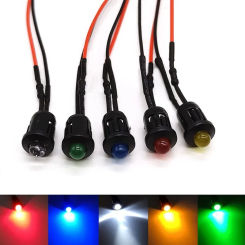 220V,110V,48V,36V,24V,12V,9V,5V6V,3V 3mm Pre-Wired LEDs with Black Holders Emitting Diodes Bulb Lights for DIY Part