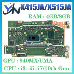 X415JA Mainboard X515JA X515JP X515JF X515JAB X515 X515J X415J V5200JA X415JP X415JF Laptop Motherboard I3 I5 I7 10th Gen