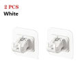 2PCS Retaining Clip Self Adhesive Curtain Hanging Rod Brackets Organized Pole Holders Bathroom Towel Bar Hook Support Clamps