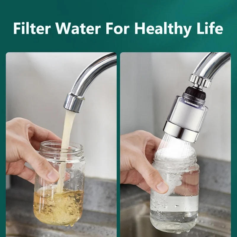 Description Picture 5 of item3 Mode 360 Rotating Water Purifier Filter Tap Universal Faucet PP Cotton Filtration For Kitchen Bathroom Shower Household Filter