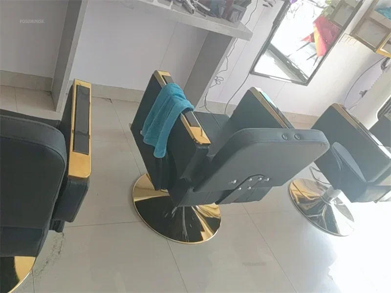 Description Picture 6 of itemHairdressing Swivel Barber Chairs Recliner Adjustable Hair Cutting Chair Comfortable Spa Home Furniture Beauty Salon Armchairs