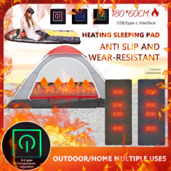 5V Type-C USB Electric Heating Pad Winter Sleeping Electric Blanket Heated Sheet 3-Level for Indoor Outdoor Camping Electric Mat