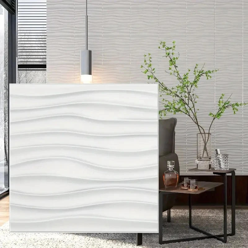 Description Picture 2 of item12/20/30pcs 3D pvc wall panels for indoor wall decoration, for living room hall bedroom hotel office,including tape