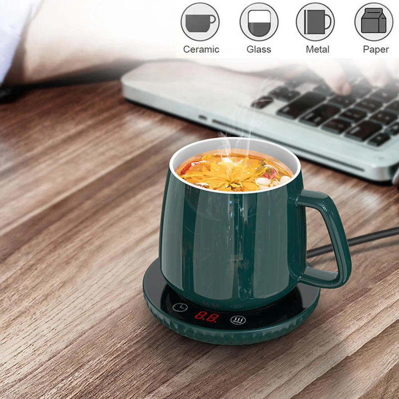 Description Picture 2 of itemMug Cup Warmer Coffee Milk Tea Water Cup Heating Electric Touch Pad Temperature Adjustable Hot Tea Maker Heater Warmer EU Plug