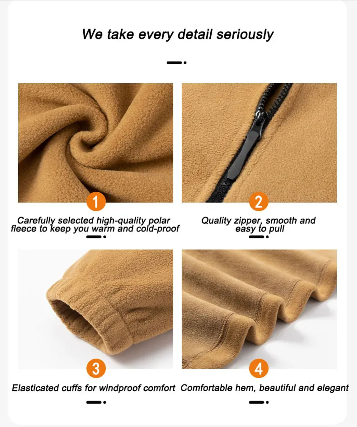 Description Picture 5 of itemFleece Hiking Jacket Warm Winter Inner Wear Men Windproof Windbreaker Camping Hunting Trekking Fishing Thick Fleece Jackets Men