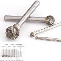 YG8 Alloy Rotary File 1Pcs Round D-type Double slot Tungsten Steel Wood Carving Grinding Head 3mm 4mm 5mm 8mm 10mm 16mm Diameter