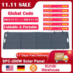 ETFE 200W Foldable Solar Panels Cell 20.5V Portable Solar Charging Panel Complete Kit for Outdoor Tourism Camping Power Station