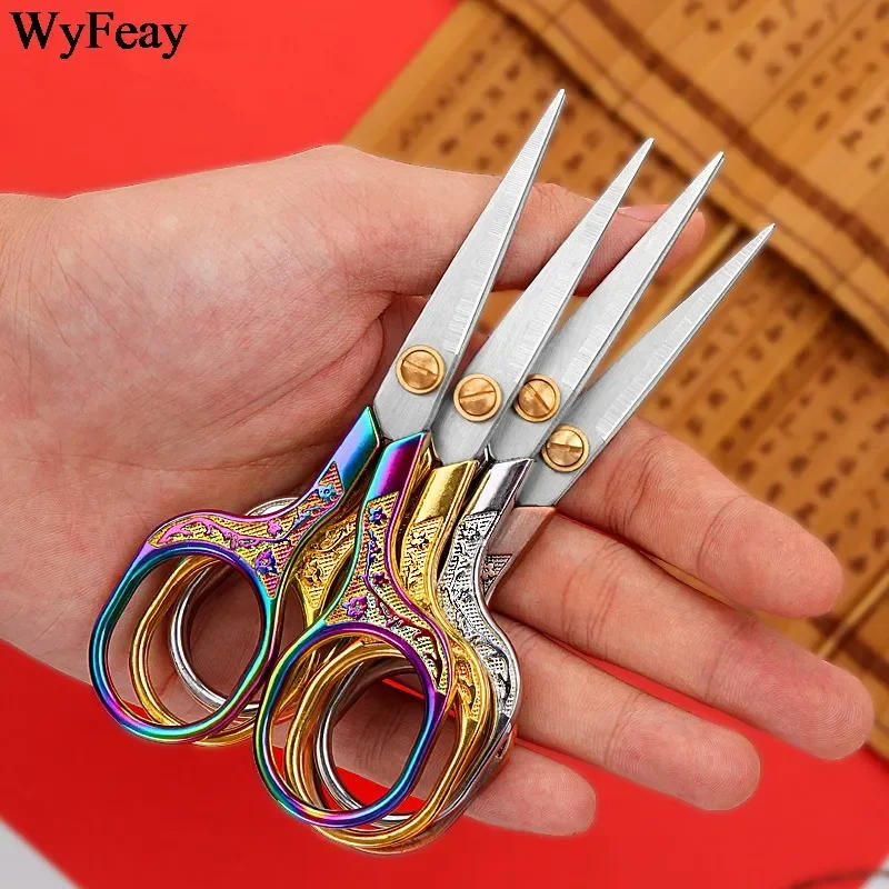Description Picture 3 of itemRetro Zakka Stainless Steel Vintage Scissors Sewing Grooming Fishing Cutter DIY Embroidery Cross-stitch Yarn Thread Tools Shears