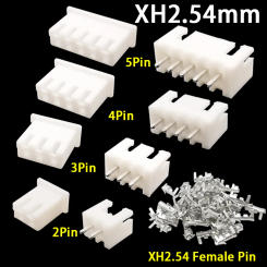 100Pcs JST XH2.54 Male Female Material Connector Leads Pin Header Housing 2/3/4/5 Pin Terminal Plug Female Socket Plastic Shells