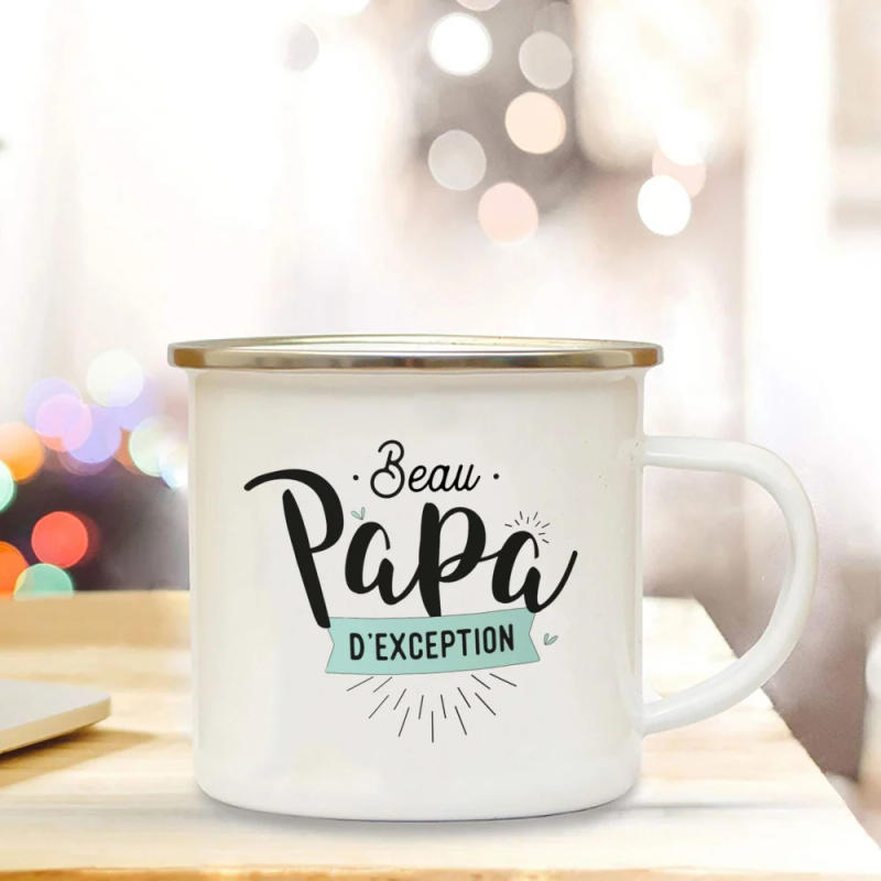 Description Picture 5 of itemThe Entire Universe Best Dad Print Coffee Cup Enamel Mugs Gift Father's Day Drink Wine Juice Cup Fathers Day Gifts Enamel Mug