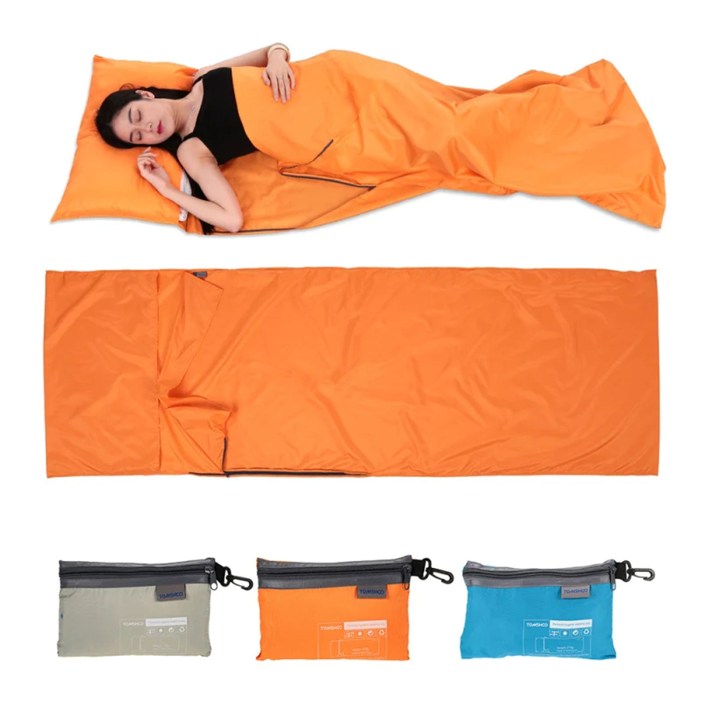 Description Picture 4 of item70*210CM Outdoor Travel Camping Hiking Polyester Pongee Healthy Sleeping Bag Liner with Pillowcase Camping Equipment