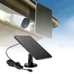 Ring Eufy Blink Reolink 4W 5V 0.6A 3m Wire Surveillance Camera Doorbell Solar Charging Panel Single Crystal Silicon