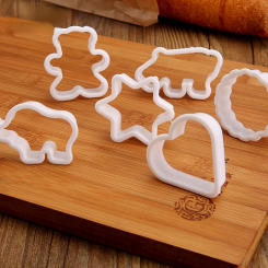 6pcs Set Cake Baking Tools Cookie Cutters Biscuit Mold Cookie Mould Moon Star Stamp Party Decor Baking Tools Pastry Bakeware