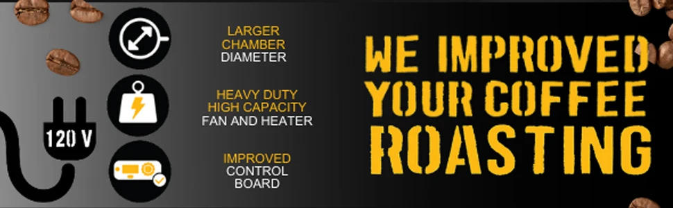 Description Picture 4 of itemCoffee Bean Roaster | Roast Coffee At Home | Variable Heat Settings | Convection Fan Control | Digital Status Di