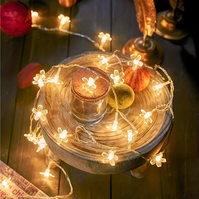 Description Picture 3 of itemLed Fairy Light Strings Crystal Cherry Blossom Garland Indoor Decorative Battery Flowers Lantern Festivel Decoration Lights