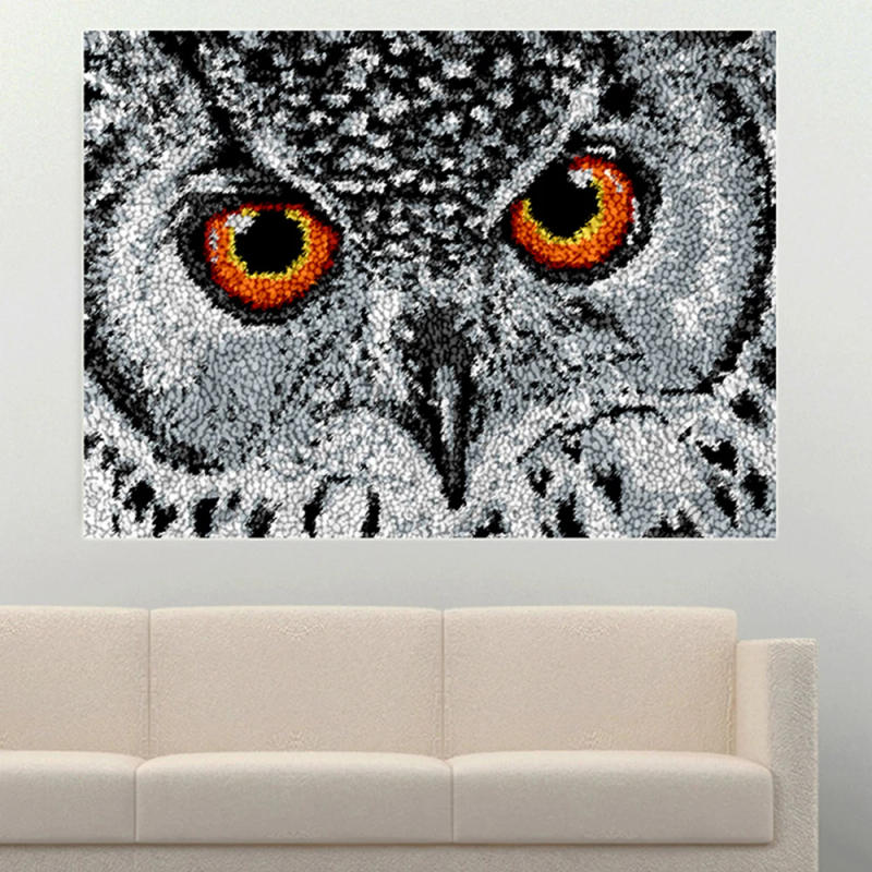 Description Picture 6 of itemCarpet embroidery with printed pattern Cartoon Latch hook rug kits Embroidery kits Creative DIY Crafts for adults Carpet craft