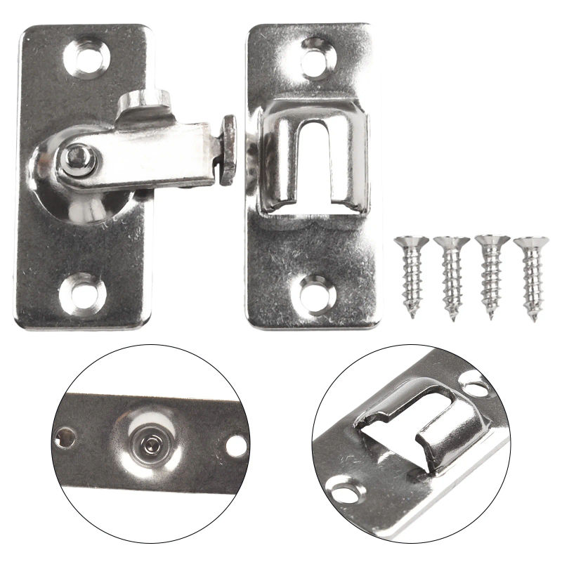 Description Picture 3 of itemProtect Your Privacy With Stainless Steel Lock Bolts For Sliding Doors Suitable For Cabinets Sheds Drawers Easy Installation