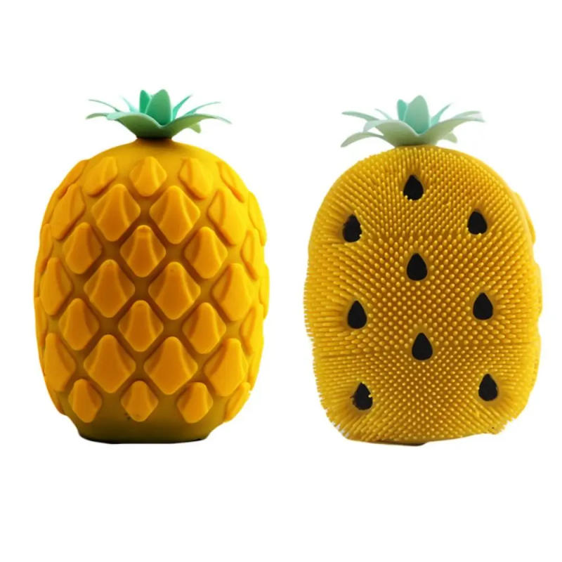 Description Picture 6 of itemCandy Color Fruit Shape Shower Brush Non-Slip Soft Hair Silicone Shampoo Brush Exfoliation Bath Supplies Shower Massage Brushes