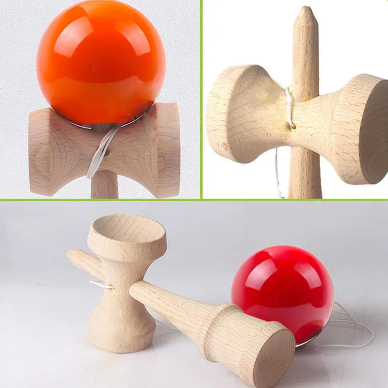Description Picture 5 of itemKendama Toy Painted Outdoor Fitness Balls Train Agility Eye-hand Coordination Children Adults Outdoor Juggling Game Sports Ball