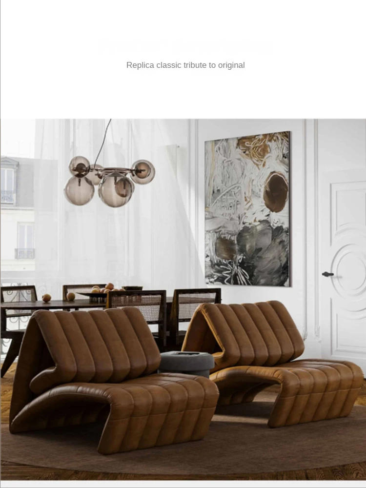 Description Picture 5 of itemSingle Sofa Chair Leisure Creative Folding Art Lazy Recliner Multifunctional Living Room Furniture Home Mobilier