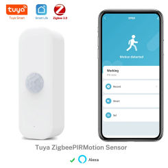 Remote Control Smart Life For Smart Home Work With Alexa Tuya Zigbee Motion Sensor PIR Smart Human Body Home Burglar Sensor APP