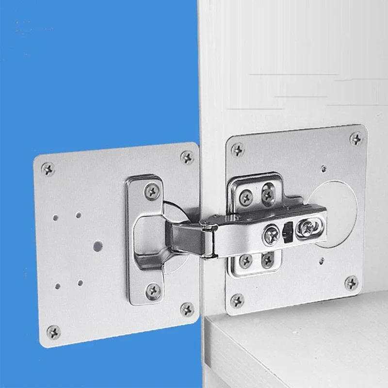 Description Picture 6 of item4 Pieces Hinge Repair Plate Cabinet Repair Bracket for Protecting Wooden Cabinet Cupboard Door Stainless Steel Dropshipping