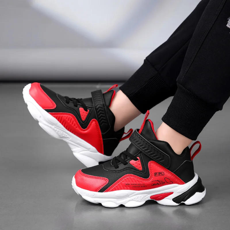 Description Picture 4 of itemChildrens Sneakers Leather Casual Flat Comfortable Walking Shoes 2024 New Trendy Kids Tennis Shoes for Boy