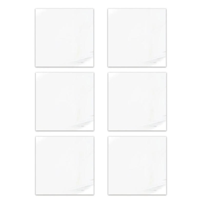 Description Picture 2 of item6Pcs Mirror Sticker 20cm 3D Square PET Self Adhesive Tile Wall Sticker Self Adhesive For Bathroom Home Decoration Accessories