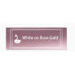 white on rose gold