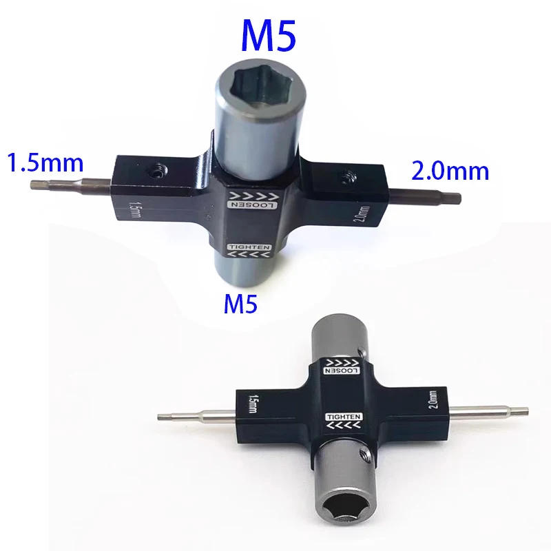 Description Picture 2 of itemM5 Screw Nut Wrench with Built in One Way 1.5mm/2.0mm Bearing Tool Screwdriver Release Propeller Motor For RC FPV Drone Model