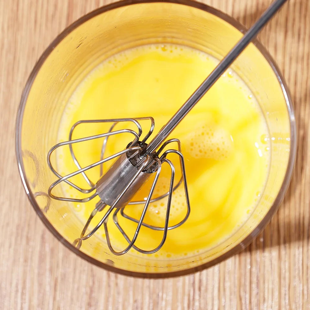 Description Picture 5 of itemHand Pressure Whisk Semi-automatic Egg Beater Stainless Steel Handhold Kitchen Tools Self Turning Cream Stirrer Manual Mixer